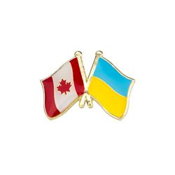 Small Canada Ukraine Flags Tac Pin - Tie Tac Small Canada Ukraine Flags Tac Pin - Tie Tac